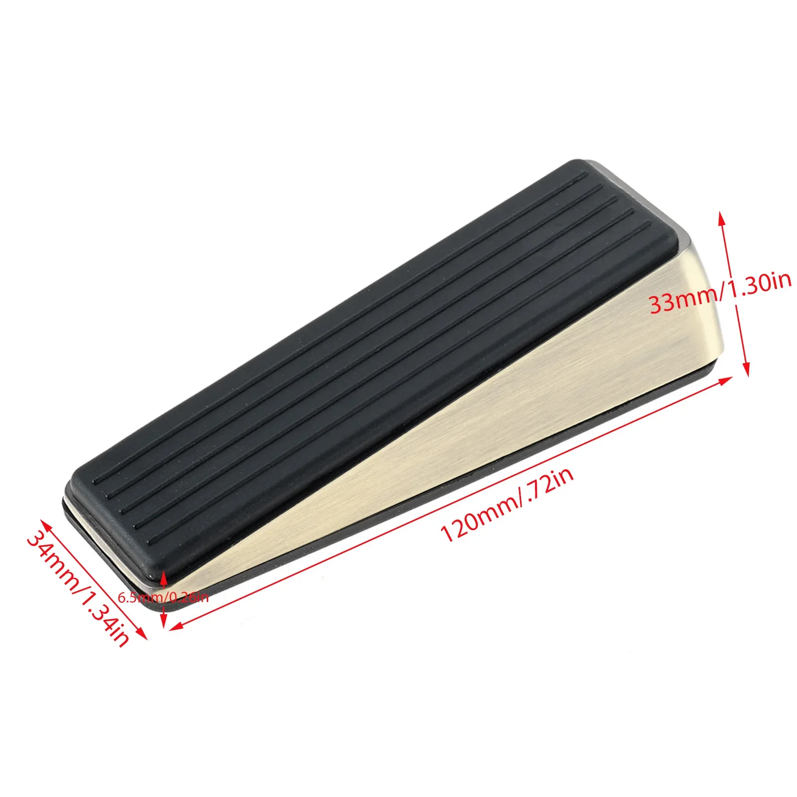 1Pc Wedge Shaped Door Stopper Zinc Alloy Rubber Punch-free Door Buffers Kids Safe Floor Gate Door Stop for Home Office Hospital: Pink