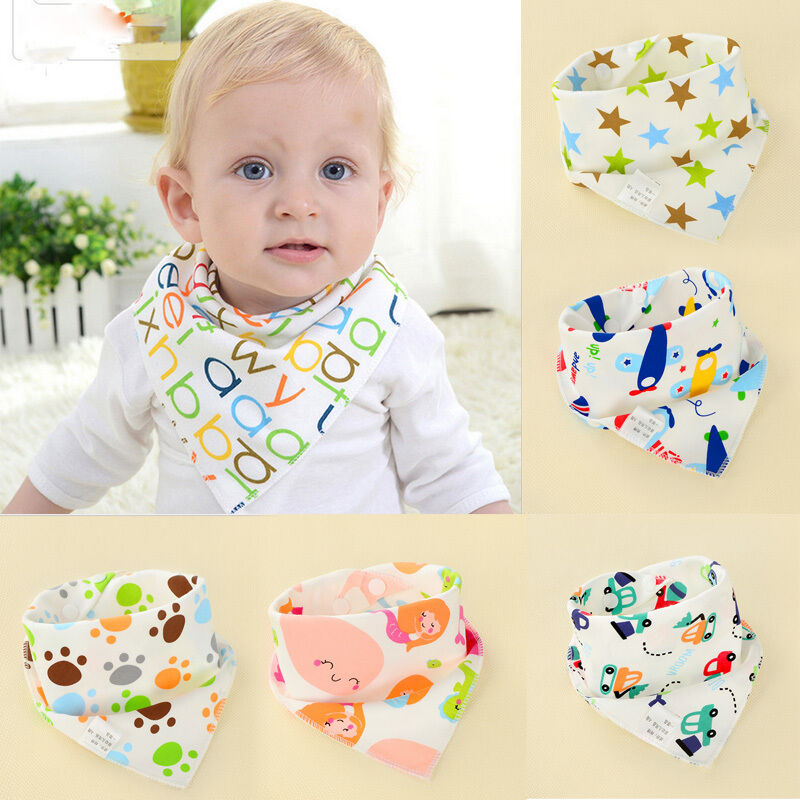 1Pcs Newborn Baby Feeding Saliva Towel Unisex Cotton Dribble Triangle Bandana Bibs Infant Kids Burp Cloths