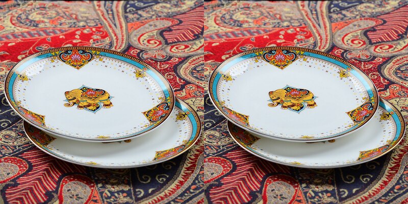 Creative Ceramic Wall Plate Painted Hand-painted Disk Home Dish Decoration Hanging Steak Restaurant Ceramic Plates Decor - Bowls/plates/trays