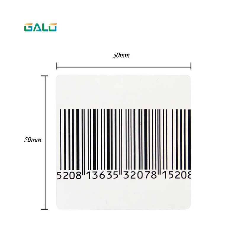 EAS RF soft label 50*50mm blank transparent self adhesive sticker paste on commodity