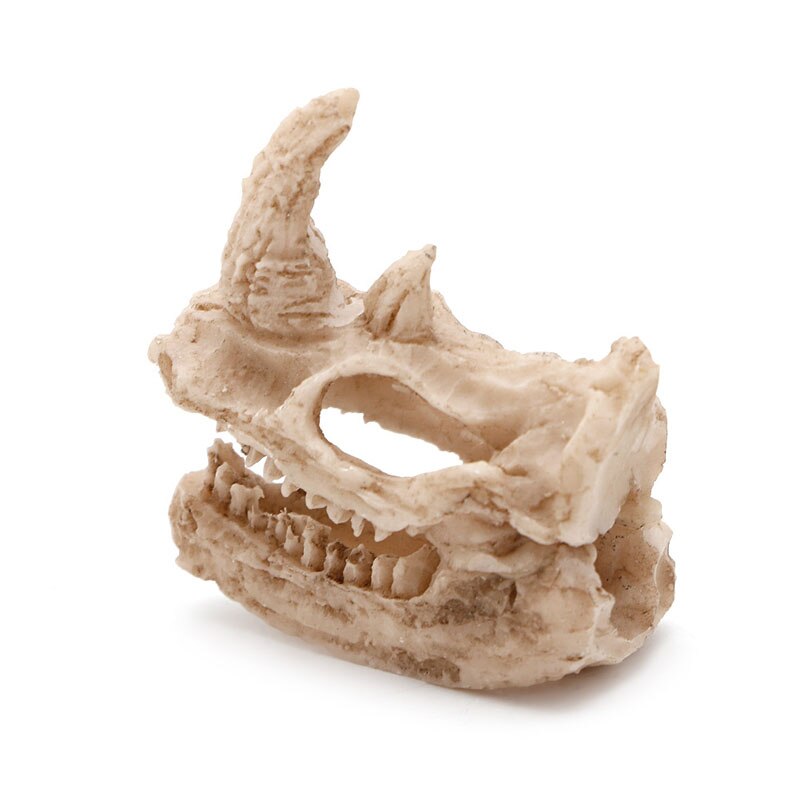 Aquarium Resin Rhino Skull Fish Decor Tank Ornament Decoration Landscaping