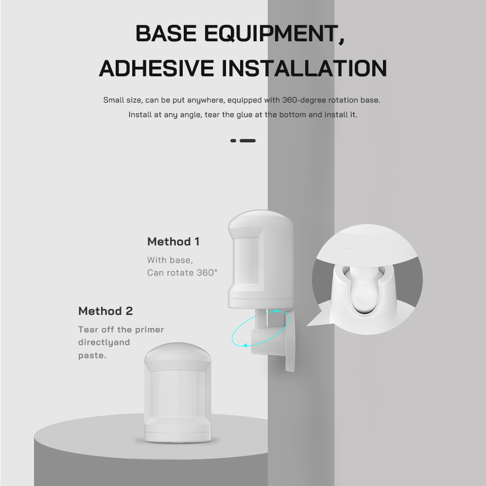 Zigbee PIR Motion Detector Tuya Smart Home Mini Infared Human Body Sensor Wireless Battery Powered Alarm Sensor Support Alexa