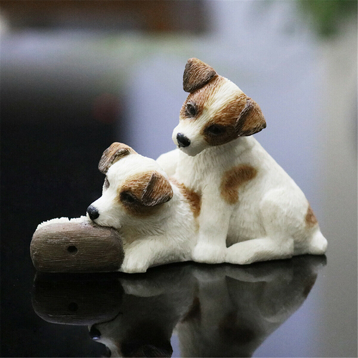 Jjm jack russell terrier hund kjæledyr figur canidae dyr bil dekor samler leketøy modell pedagogisk for barn voksne barn: Default Title