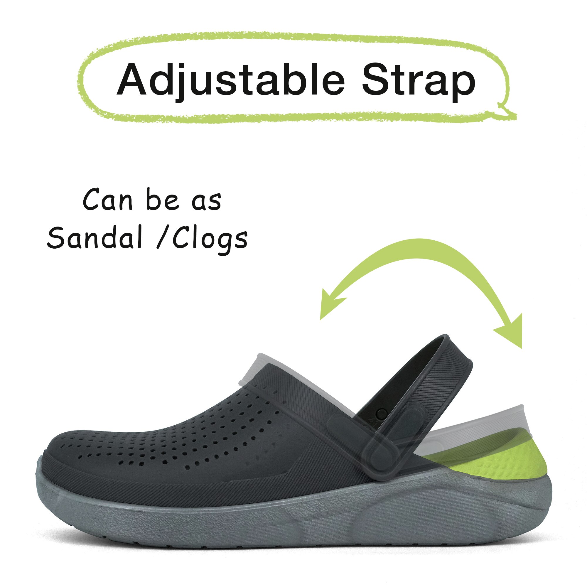2022 neue Sandalen Männer Clogs Hausschuhe Weichen Boden Strand Sandalen Männer Clog Sandalen Atmungsaktivem Ankle-Wrap EVA