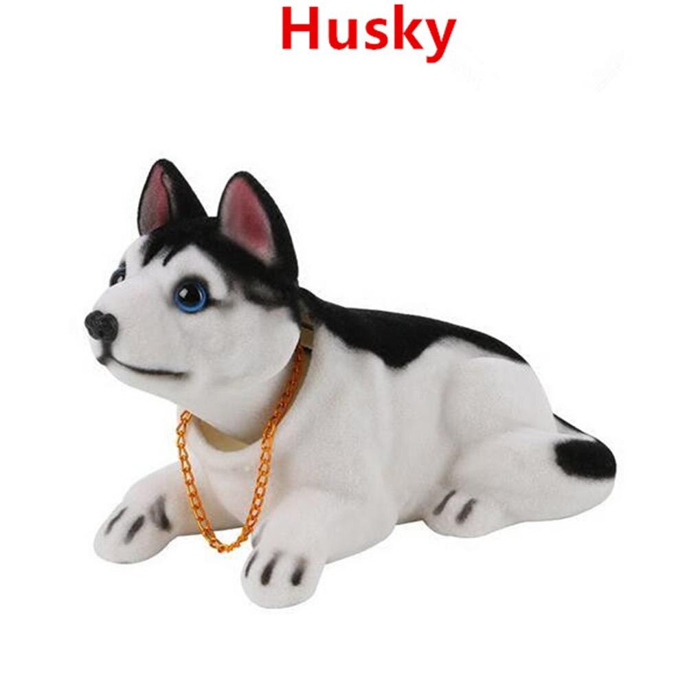 Ozdoby samochodowe kiwającą placki automatyczny panel potrząsając głową placki samochód stylizacji Bobblehead placki kropla zabawki na biegunach głowa psa akcesoria samochodowe: Husky