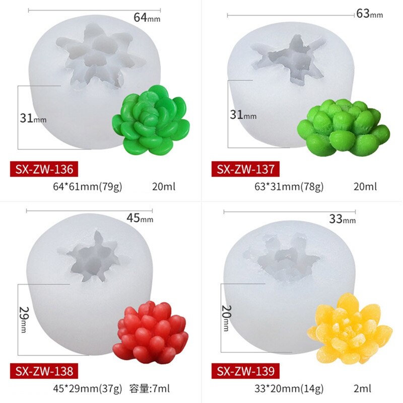 Flower Pot Mold Handmade Craft Clay Molds Multi-function Silicone Pot Mould for Succulent Plants Cactus Planting