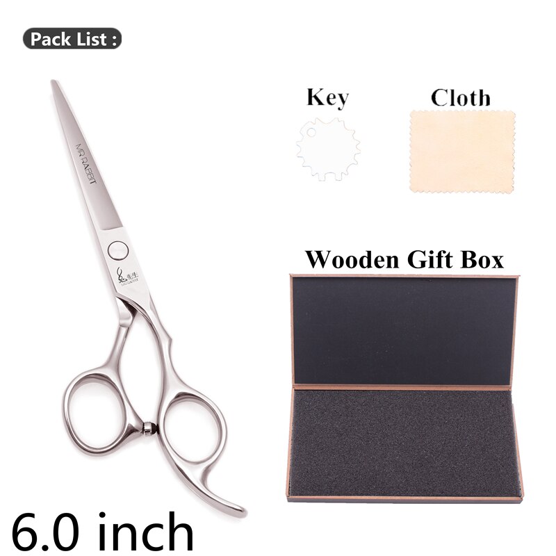 Set de Ciseaux de Coiffure - 6.0 Pouces 17.5cm JP Acier Inoxydable Ciseaux Amincissants pour Salon de Coiffure: M1006 yin  c 6h