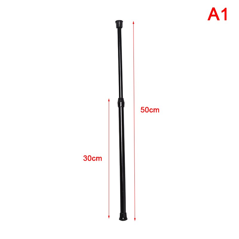 Multifunction Adjustable Bathroom Shower Curtain Rods Metal Voile Extendable Rod: A1
