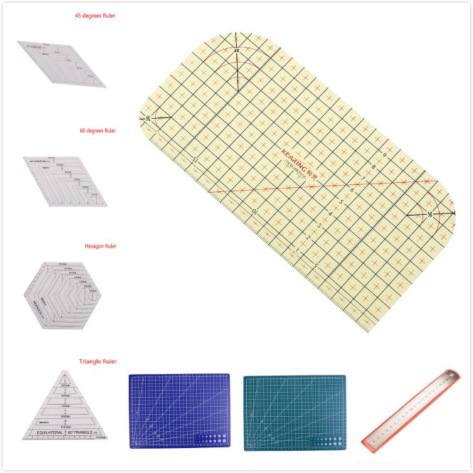 1PCS Ironing Ruler Measuring Tool Patchwork Tailor Craft Cloth Cutting Rulers Patchwork Ruler Quilting Rule