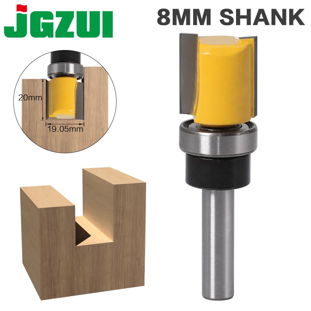 1PC 8mm Schaft Vorlage trimmen Scharnier Stemmen Router bisschen Gerade ende mühle Trimmer reinigung bündig trimmen Zapfen Cutter für Holzbearbeitung