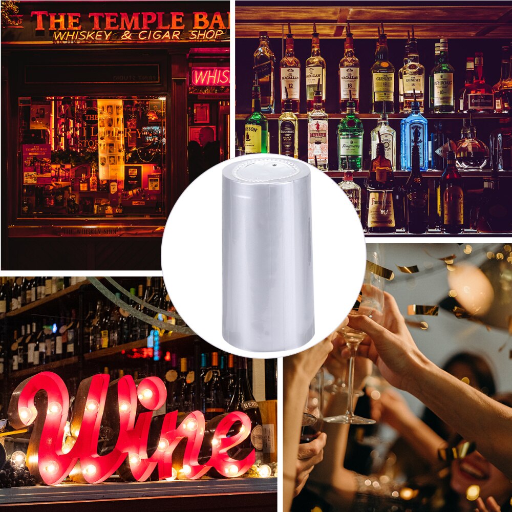 100pcs Lightweight Plastic Practical Durable Portable Bottle Capsules Stopper Heat Shrink Sealing Cap Wine Bottle Caps