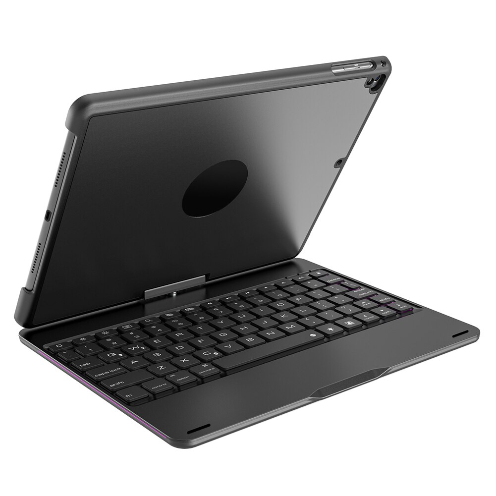 Aluminum Bluetooth Keyboard for iPad 9.7 iPod Air Tablet Wireless Keyboard with Backlight 360 Degree Rotating Back Cover