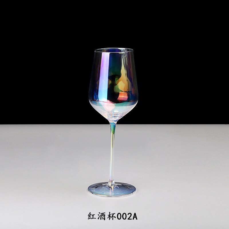 Rainbow Plating Goblet Wine Glass Crystal Cocktail Glasses Champagne Flute Brandy Glass Drinking Cup Stemless Egg Party Supplies: Glass Goblet 1