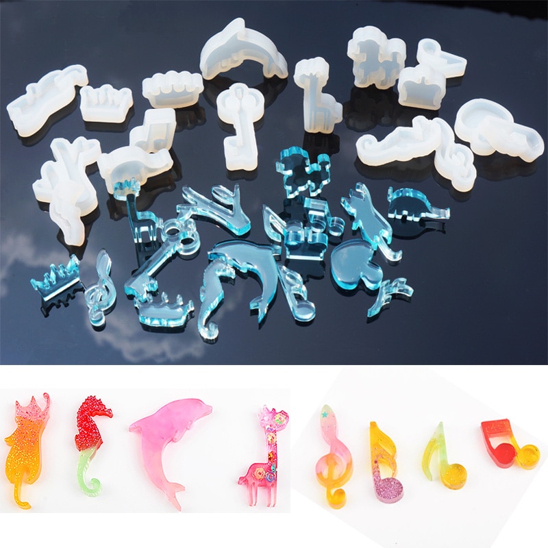 1PC Musica Gatto Cervo A Forma di Monili di Silicone Della Muffa UV Strumenti di Strumenti di Creazione di Gioielli FAI DA TE Ciondolo In Resina Epossidica Stampi