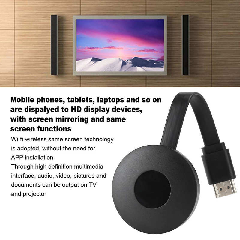 Wifi Wireless Display Dongle TV Media Streamer Receiver Screen Mirroring Device for Video Display Adapter