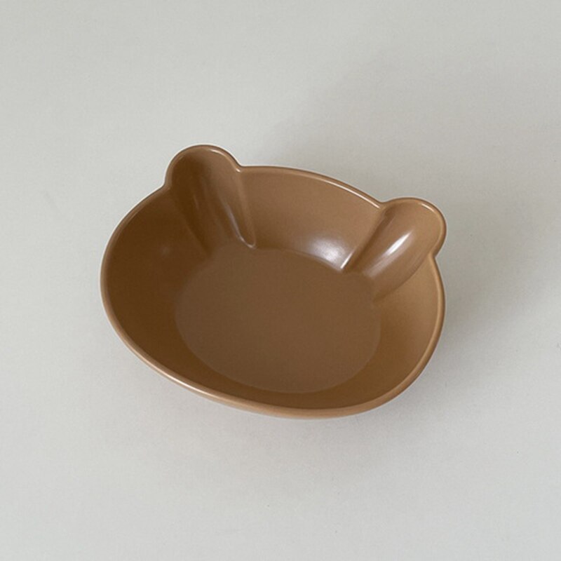 Kawaii Bear Bowl Korean Style Cute Ceramic Bowl and Plate Children and Girls Dessert Bowl Breakfast Plate