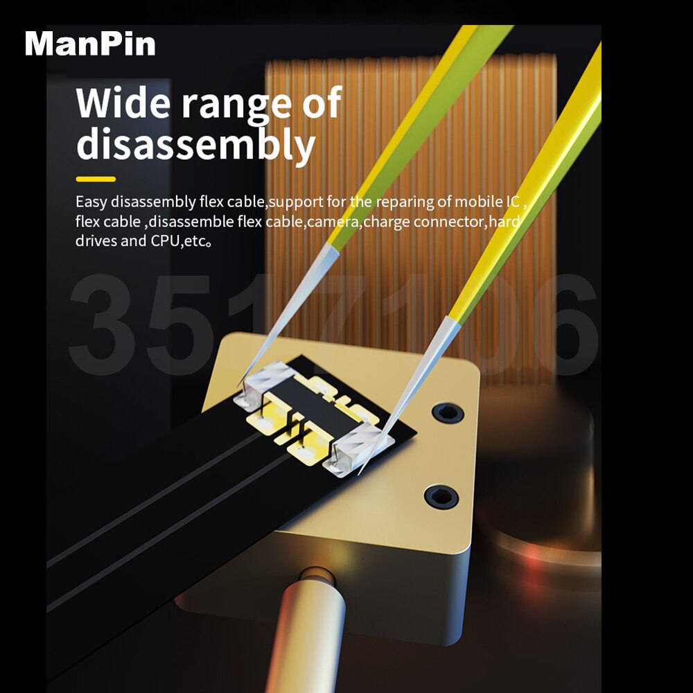 Mini-cpu-klebstoffentfernungsstation ,  a8 to a14 schnellheiz-ic-flexkabel aus reinem kupfer, kamera-ladeanschluss, handy-reparaturwerkzeuge
