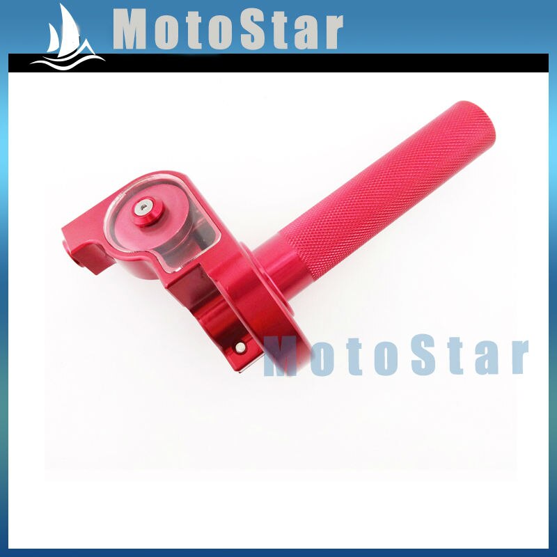Ensemble de poignée d'accélérateur torsadé rouge en alliage CNC, 1/4 tours, pour TTR KX XR CRF Dirt Pit Bike moto MX Motocross 50cc-250cc