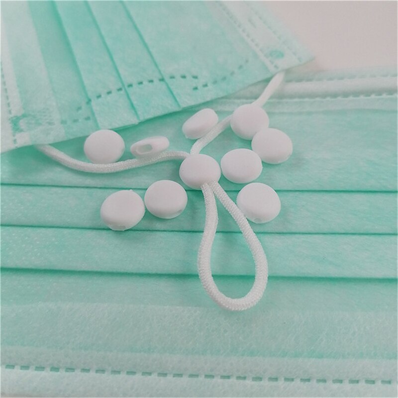 Adjustable Beads Anti-slip Mask Buckle Elastic Band Cap Plastic Flat Spiral Buckle Mask Stopper Ear Cord Drawstring Button