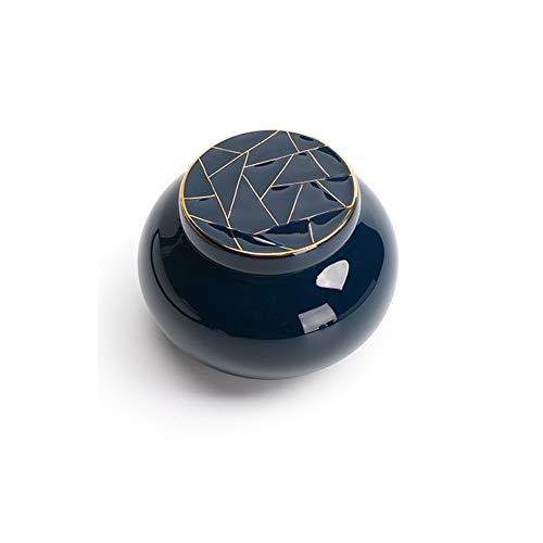 Urna funeraria de cerámica para adultos, urna de cremación artesanal A prueba de humedad para una pequeña cantidad de cenizas humanas, cuatro colores: 3