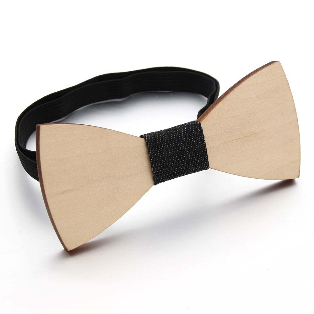 Men's Solid Wood Bow Tie For Man Popular Wood Casual BowTie Handmade Skinny Wedding Casual Tie Wooden Butterfly