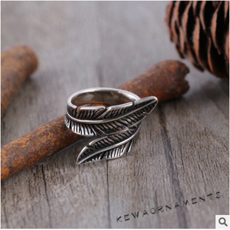 Persoonlijkheid Bohemian Vintage Veer Ringen Voor Vrouwen Mannen Vintage Ringen Gothic Sieraden Valentines