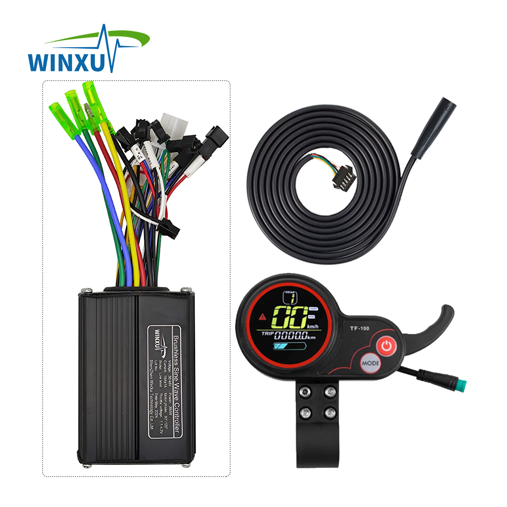 36V 48V 350W 18a Foc Sinusgolf Borstelloze Motor Universele Controller TF-100 Lcd Color Display Set Voor Elektrische Scooter Fiets
