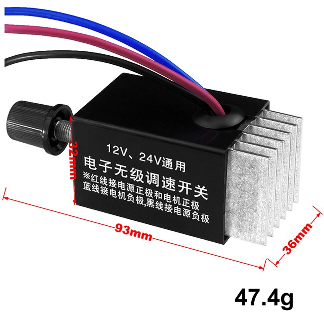 Pwm Dc Motor Speed Controller 12V24V Auto Heater Fan Dimmen Controller 10A Traploze Snelheidsregeling Switch