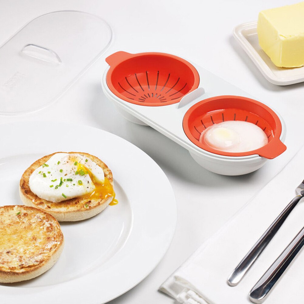 Microwave Egg Poacher Poached Egg Maker Egg Cooker Poached Egg Steamer Home Kitchen Gadget Healthy Breakfast Cooking Utensil