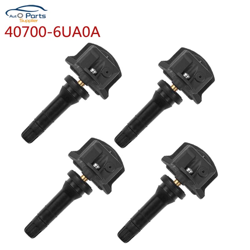 Nowy 4 sztuk TPMS 40700-6UA0A 433MHZ czujnik ciśnienia w oponach 407006UA0A dla Nissan Altima liść