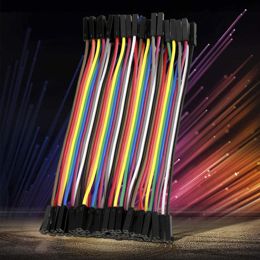 5Pcs Colorful Jumper Wire 10cm Jumper Wires Set for Breadboard 40pin F to F Ribbon Cable