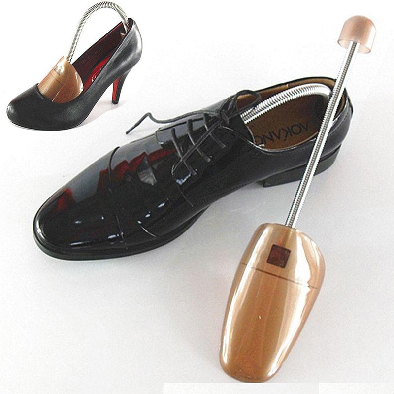 Tensores de plástico para zapatos, tensores para botas, tamaño ajustable, para hombre y mujer, color marrón, 1 par