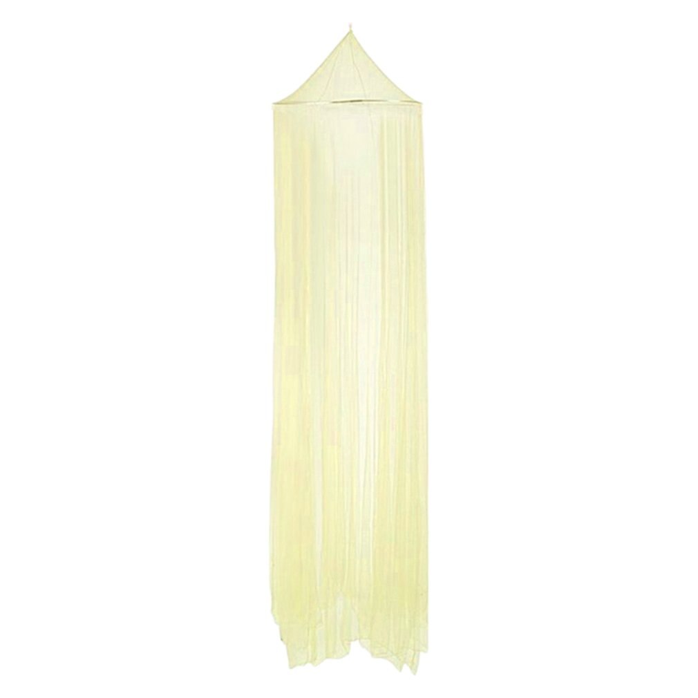 Sommer Runde Spitze Insekt Bett Baldachin Netz Vorhang Polyester Gittergewebe Stoff Heimat benutzen Elegante Hing Kuppel Anti Moskito Netz 8 farbe: gelb