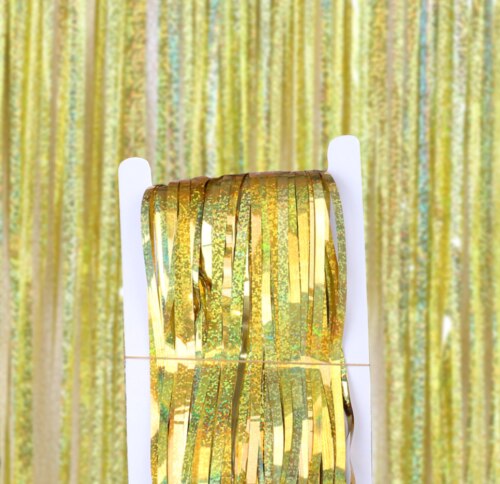 Bursdag bryllup dekorasjoner folie fest dør gardin tinsel shimmer