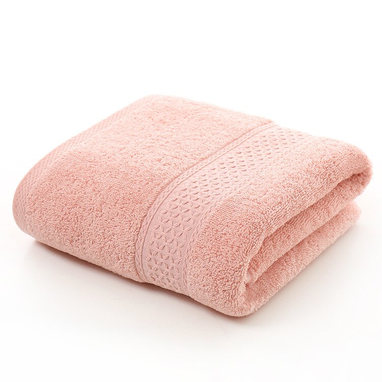 Badhanddoek Plain Japanse Puur Katoen 70*140Cm Zachte Vierkante Handdoek Badkamer Dubbele Handdoek Dik Haar Handdoek Machine wasbaar: Pink