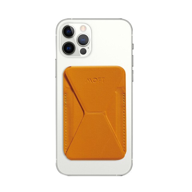 Moft Magnetic Mobile Phone Holder for Apple iPhone 12 / 12 Pro / Mini / MagSafe Dedicated Desktop Lazy Bracket with Clip Stand: yellow