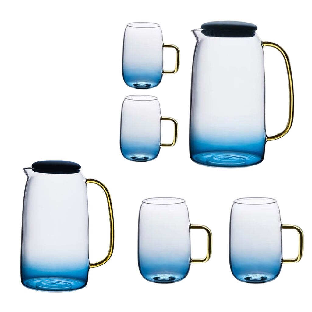 Beverage 1400ml Water Pitcher with Lid &amp; Spout Drinking Cup Cold and Water Carafe Jug with Handle for Coffee Tea Party