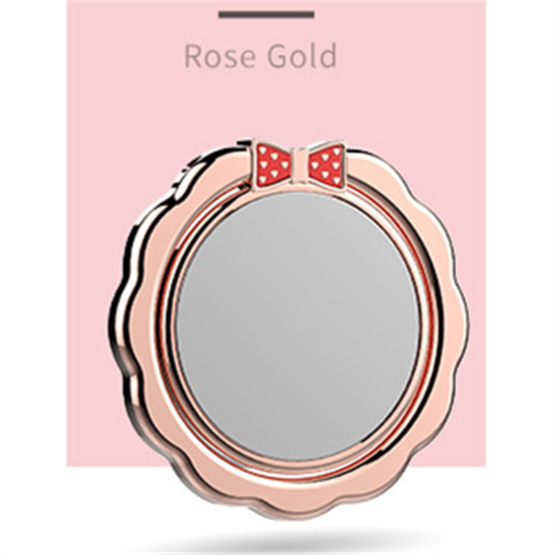 Pansy Butterfly Flower Ring Phone Holder Mirror Ring Phone Holder 360 Rotatable Finger Ring Holder Stand Mount Support Display: Rose
