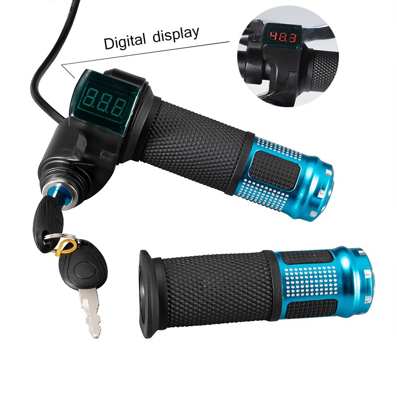 12V-96V Ebike Throttle 3 Speed Controller Accelerator with LCD Display Key Lock for Scooter Electric Bicycle Accessories