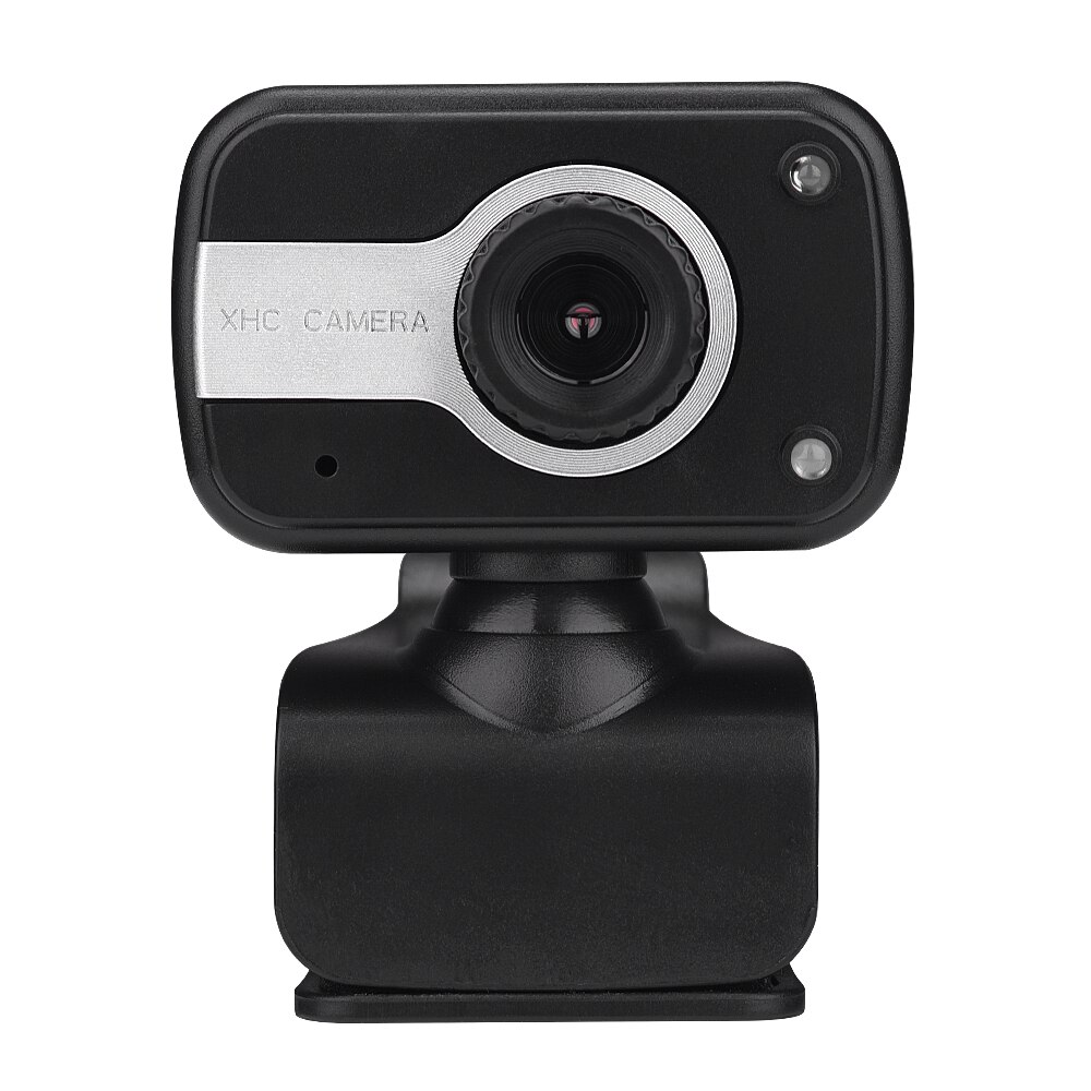 Digitale usb 50m megapixel webcam, stijlvolle draaibare camera, hd webcam met microfoon, microfoonclip voor pc, laptop, notebookcomputer: Zwart