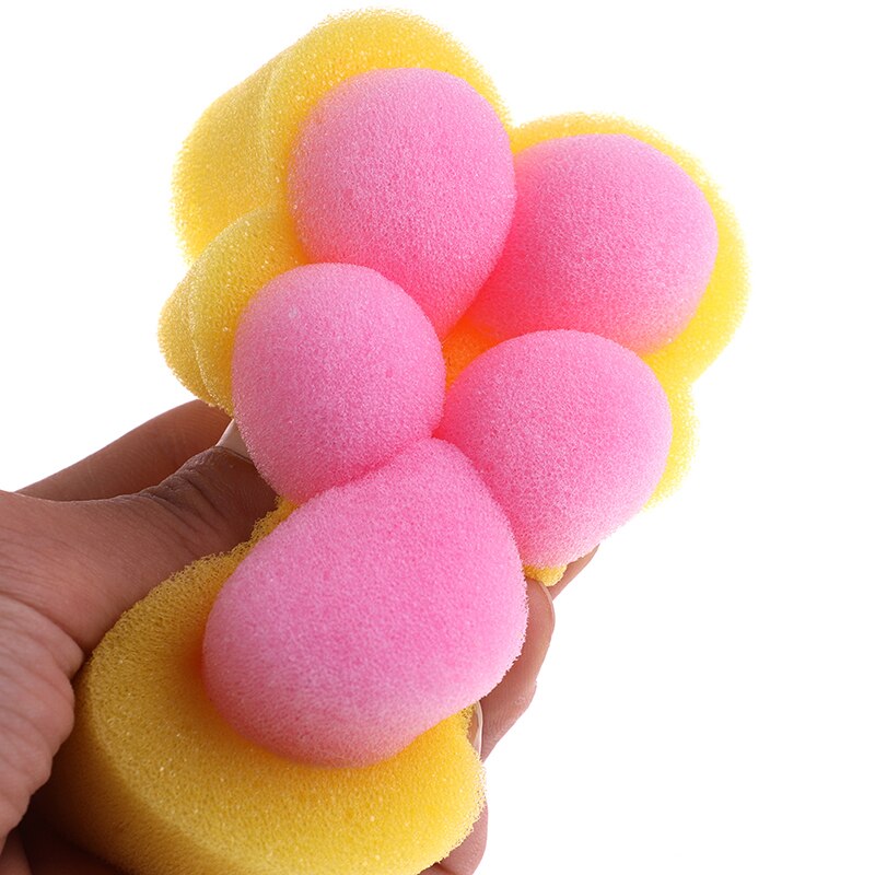 Esponja de baño con forma de fruta bonita de 3 uds para limpieza corporal, esponjas para el cuerpo del bebé, esponja para la ducha de los niños