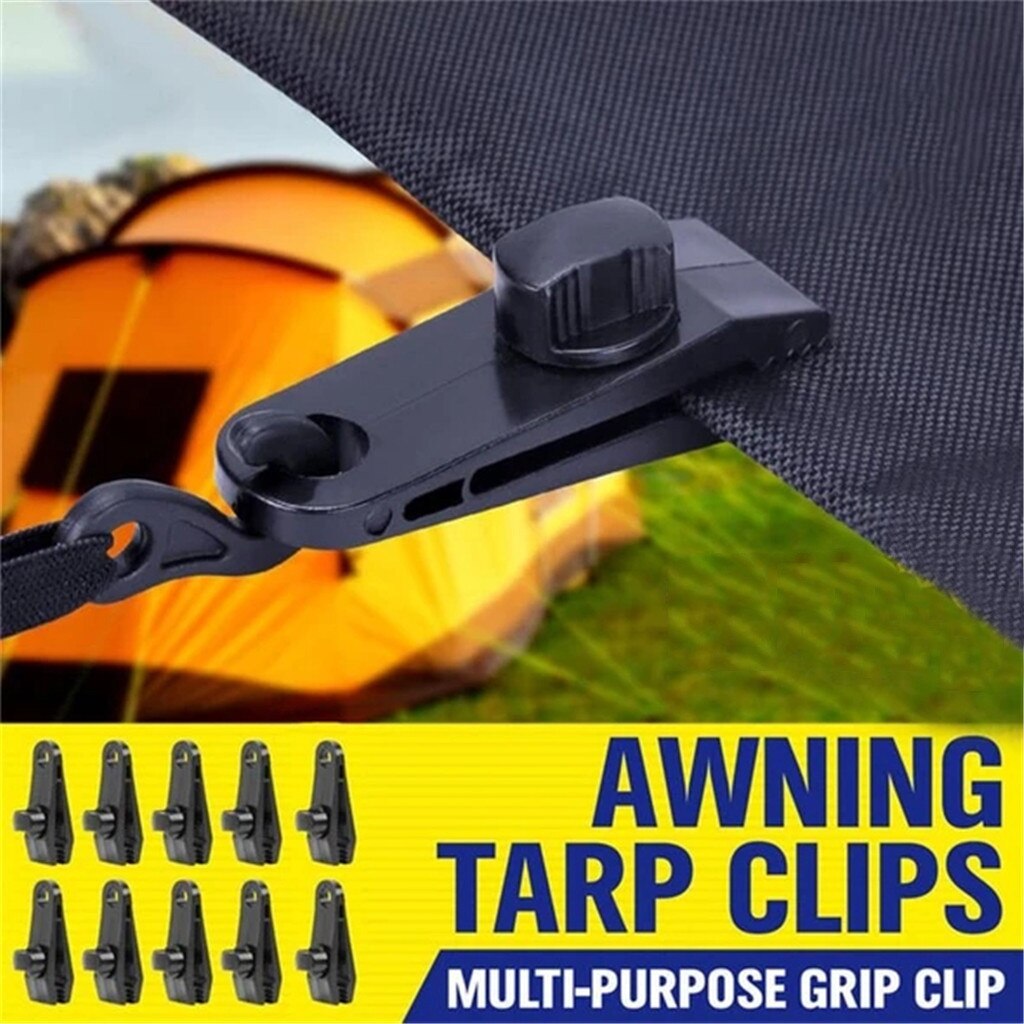 #35 12 Stuks Tent Clip Tarp Draai Clips Heavy Duty Lock Klemmen Tent Clip Luifel Clamp Locking Klem Canvas anker Grijper