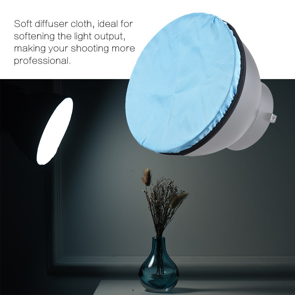 Fotostudio Licht Soft Diffuser Doek voor 7 "180mm Standaard Studio Strobe Reflector Fotografie Verlichting Soft Diffuser