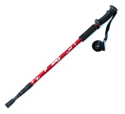 65-135cm Walking Sticks Hiking Poles Adjustable Trekking Poles Telescopic Scandinavian Anti Shock Carbon Al alloy: 1 pc red