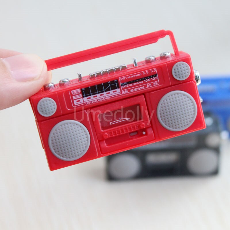 Sød 1/12 skala miniature dukkehus radio / mini båndoptager model  ob11 blyth dukkehus møbler dekoration tilbehør legetøj