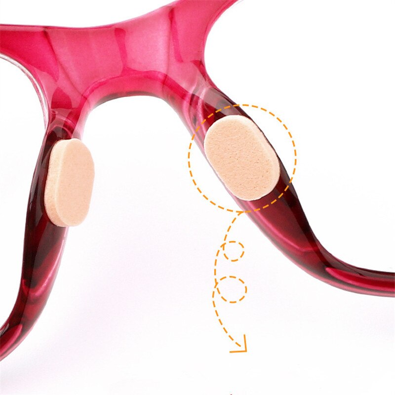 1Pcs = 4 Paar Unisex Zachte Schuim Neus Pad Zelfklevende Anti-Slip Lenzenvloeistof Zonnebril Neus Pads Voor mannen Vrouwen Eyewear Accessoires
