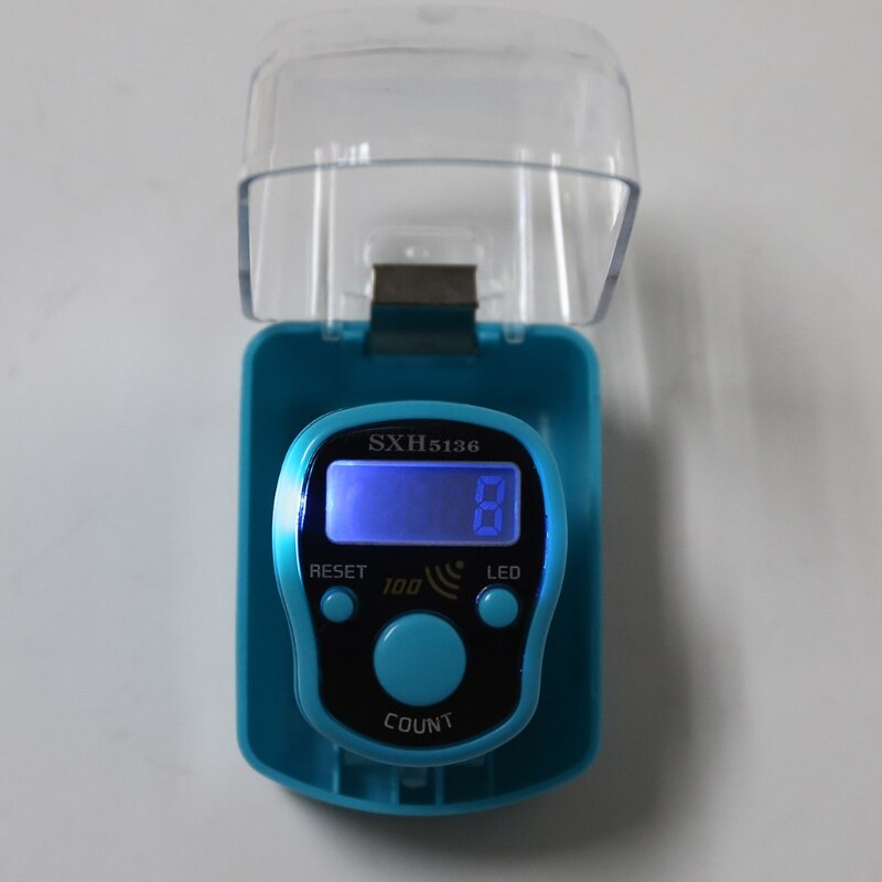 Portable Wrist Digital Electronic Counter with LED Light and Sound Manual Reset Decompression Relaxation Finger Tool