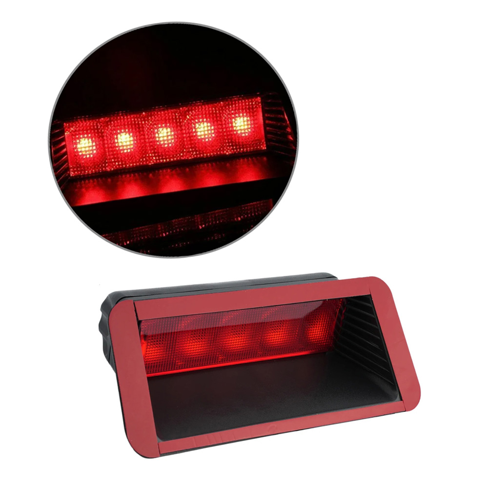 Universal montaje alto 5LED tercera luces de freno 12V luz de freno trasero tercera lámpara de señal de parada trasera accesorios de automóvil bombilla antiniebla DRL