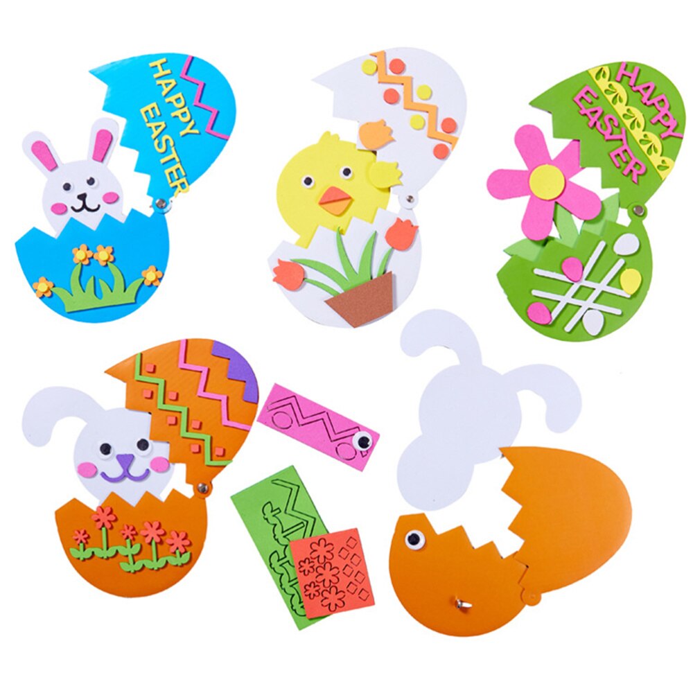 4PCS Easter DIY Material Kit Educational Easter Egg Making Material for Child Kids Girl: Default Title