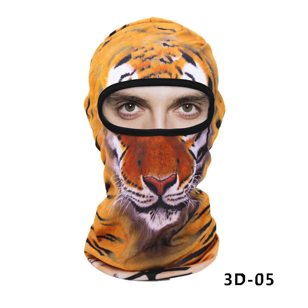 WOSAWE Motorcycle Balaclava Face Mask Men's Outdoor Sports Windproof head Mask animal pattern motocross face mask motorcycle: 3D05